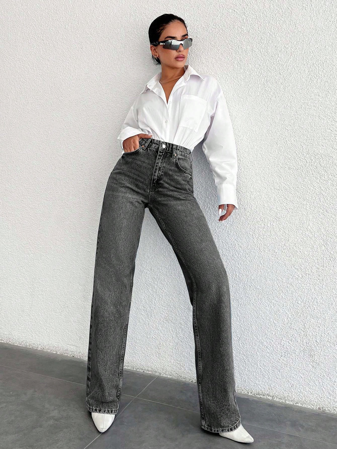 Jeans SHEIN, gri