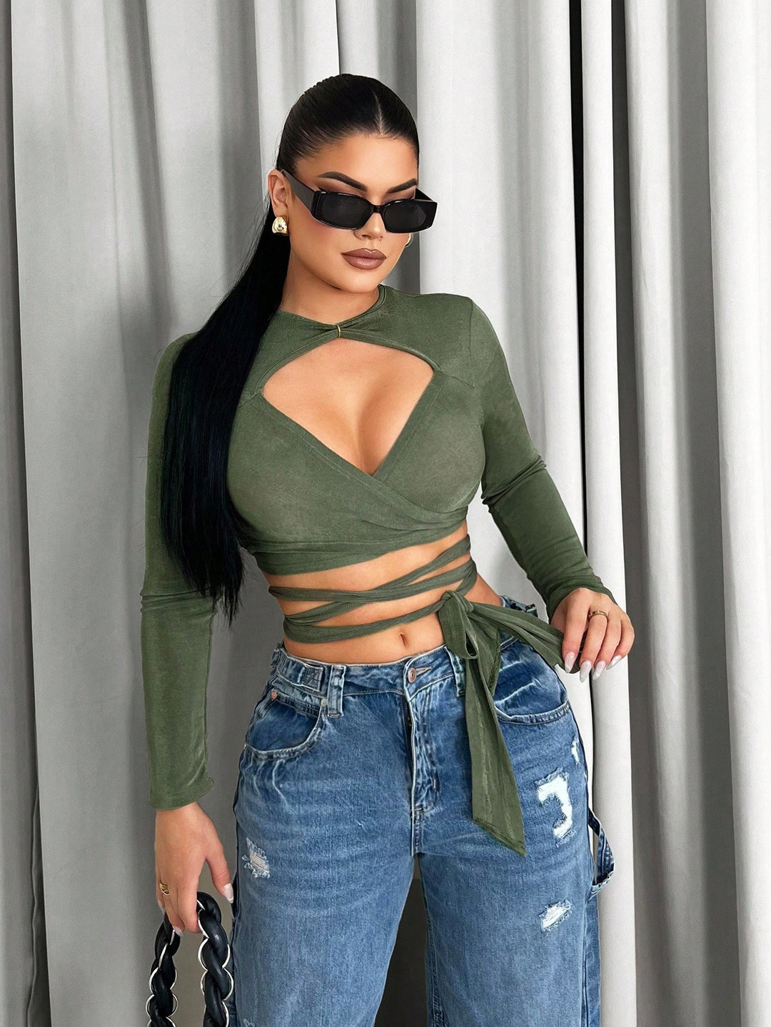 Top SHEIN, verde