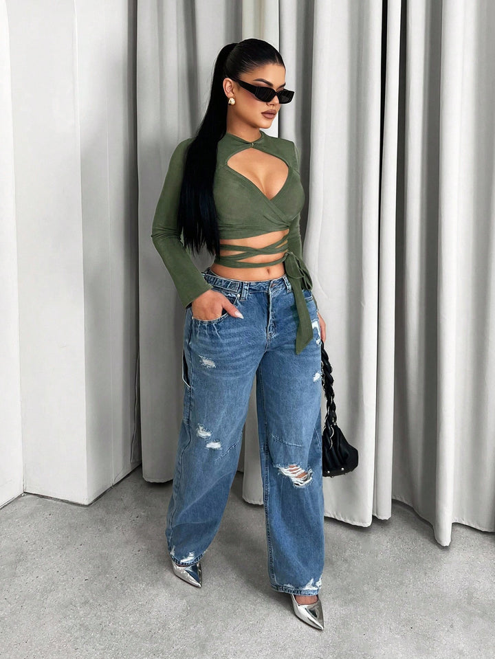 Top SHEIN, verde