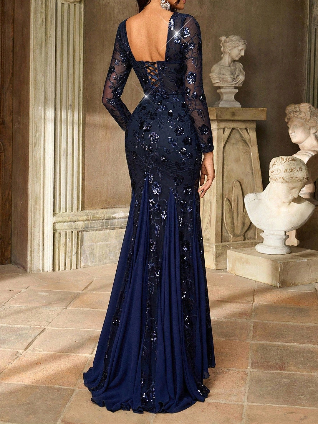 Rochie de ocazie SHEIN, albastru