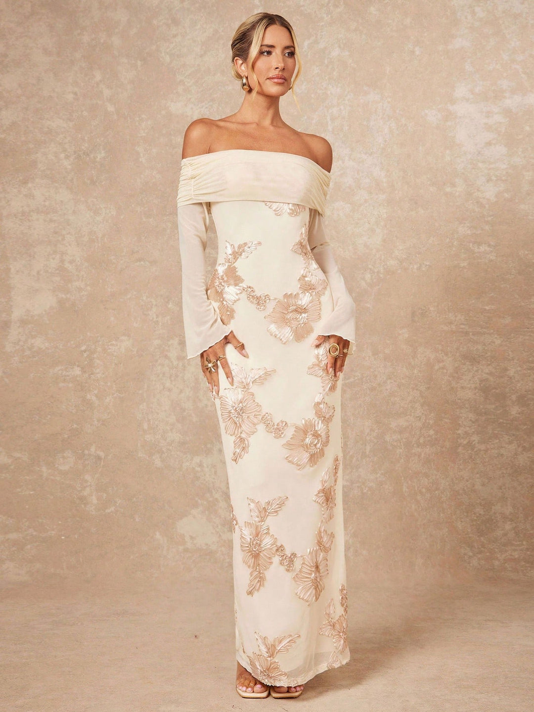 Rochie maxi SHEIN, portocaliu