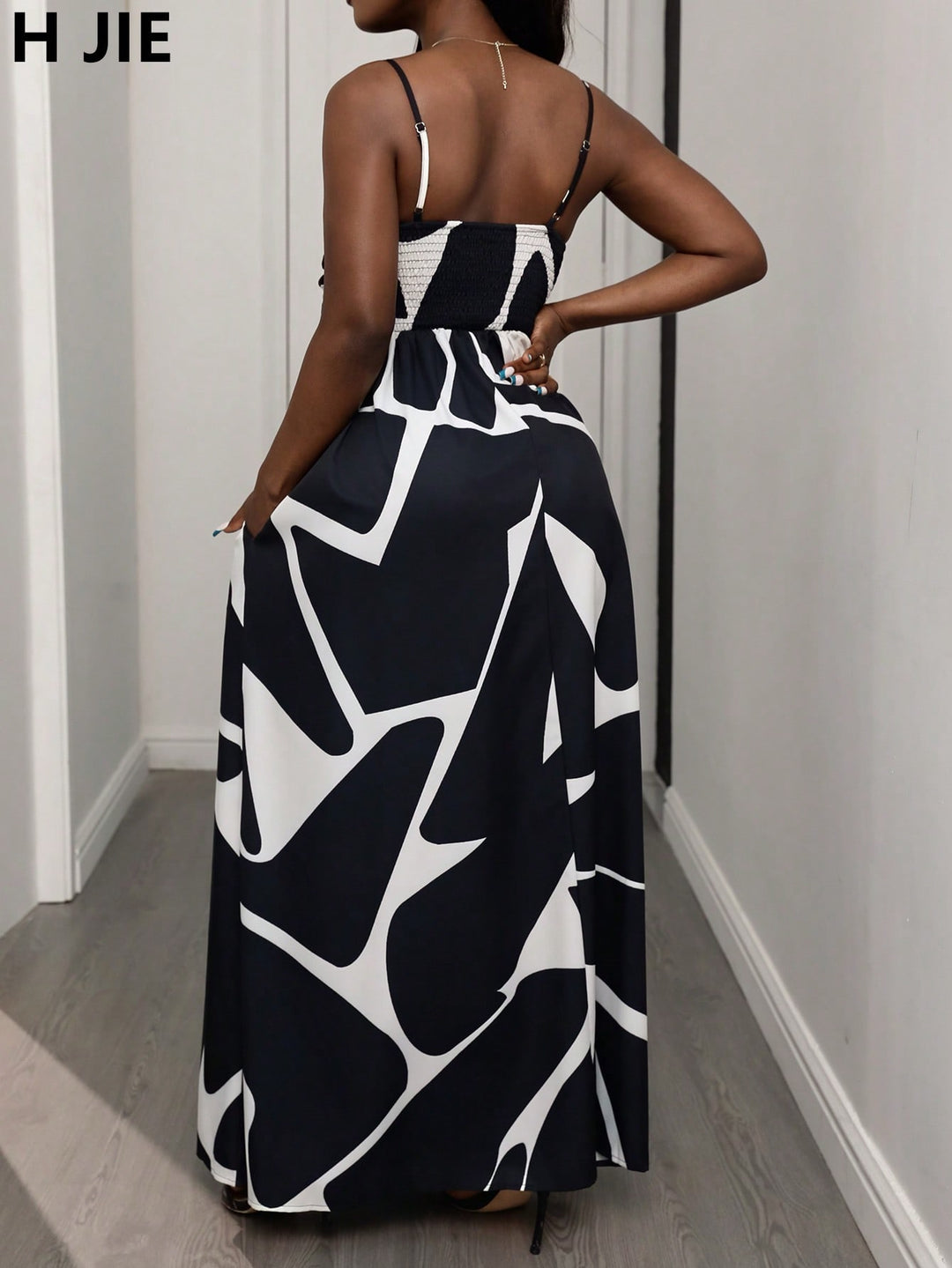 SHEIN maxi ruha, fekete