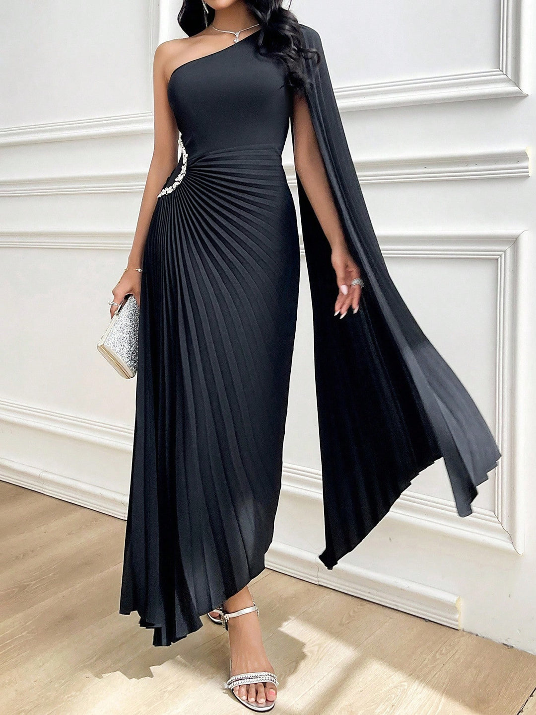 SHEIN maxi ruha, fekete