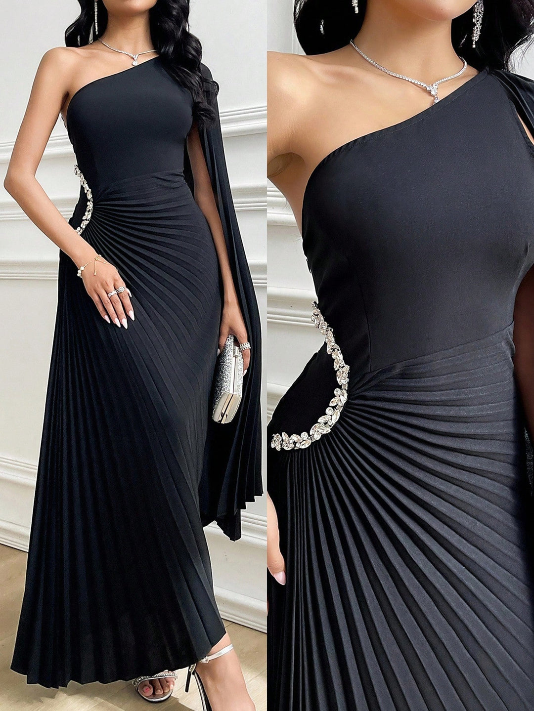 SHEIN maxi ruha, fekete