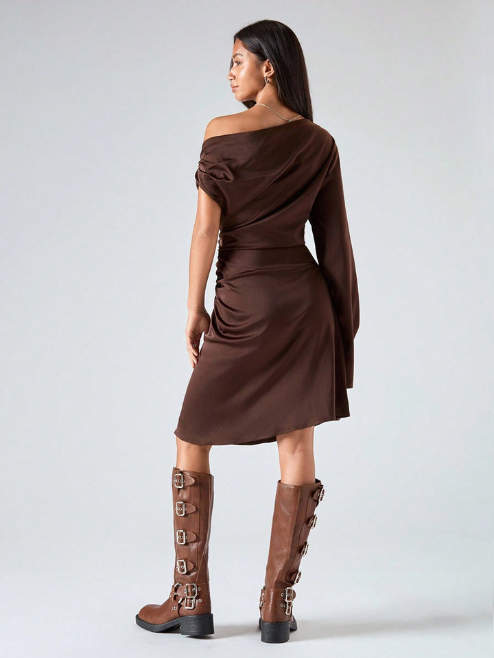Rochie mini SHEIN, maro