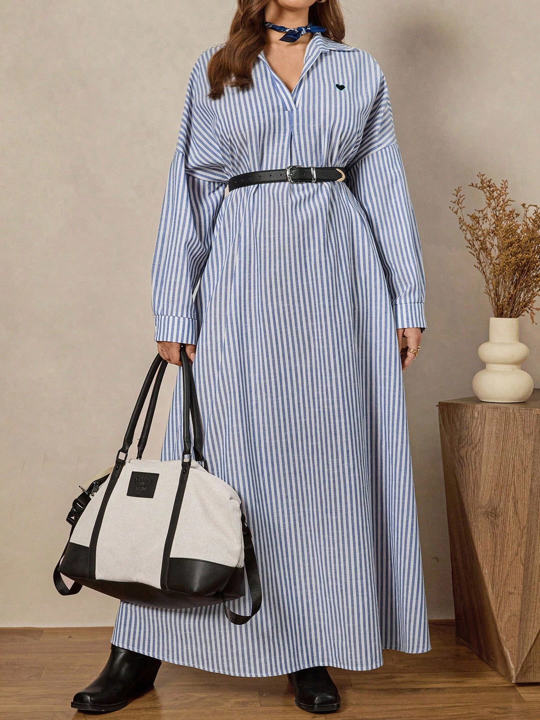 Shein Curve+ maxi ruha, vegyes színek