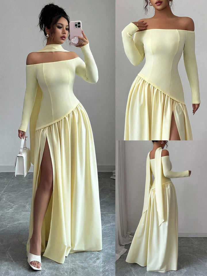 Rochie maxi SHEIN, galben