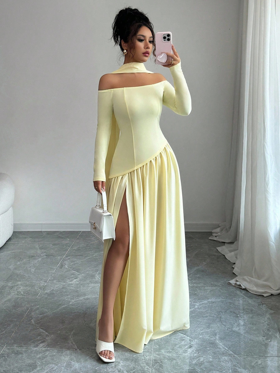 Rochie maxi SHEIN, galben