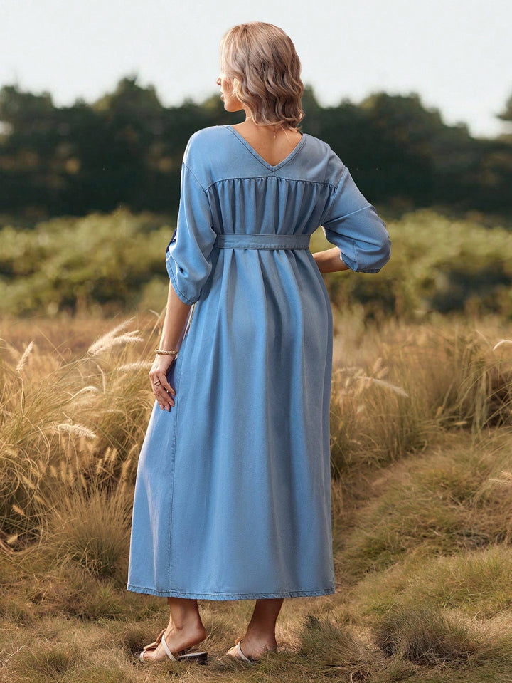 Rochie maxi SHEIN, albastru