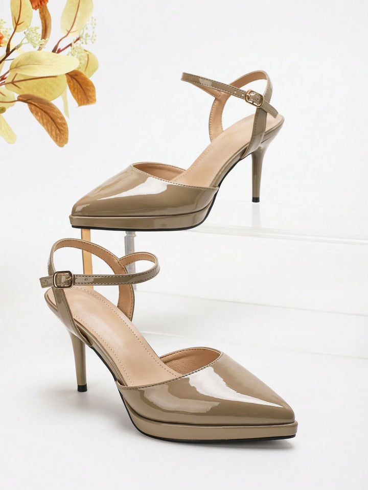Pantofi cu toc SHEIN, bej