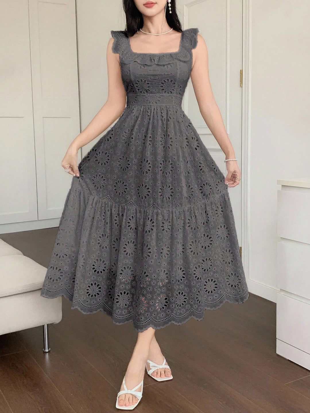 Rochie midi SHEIN, gri