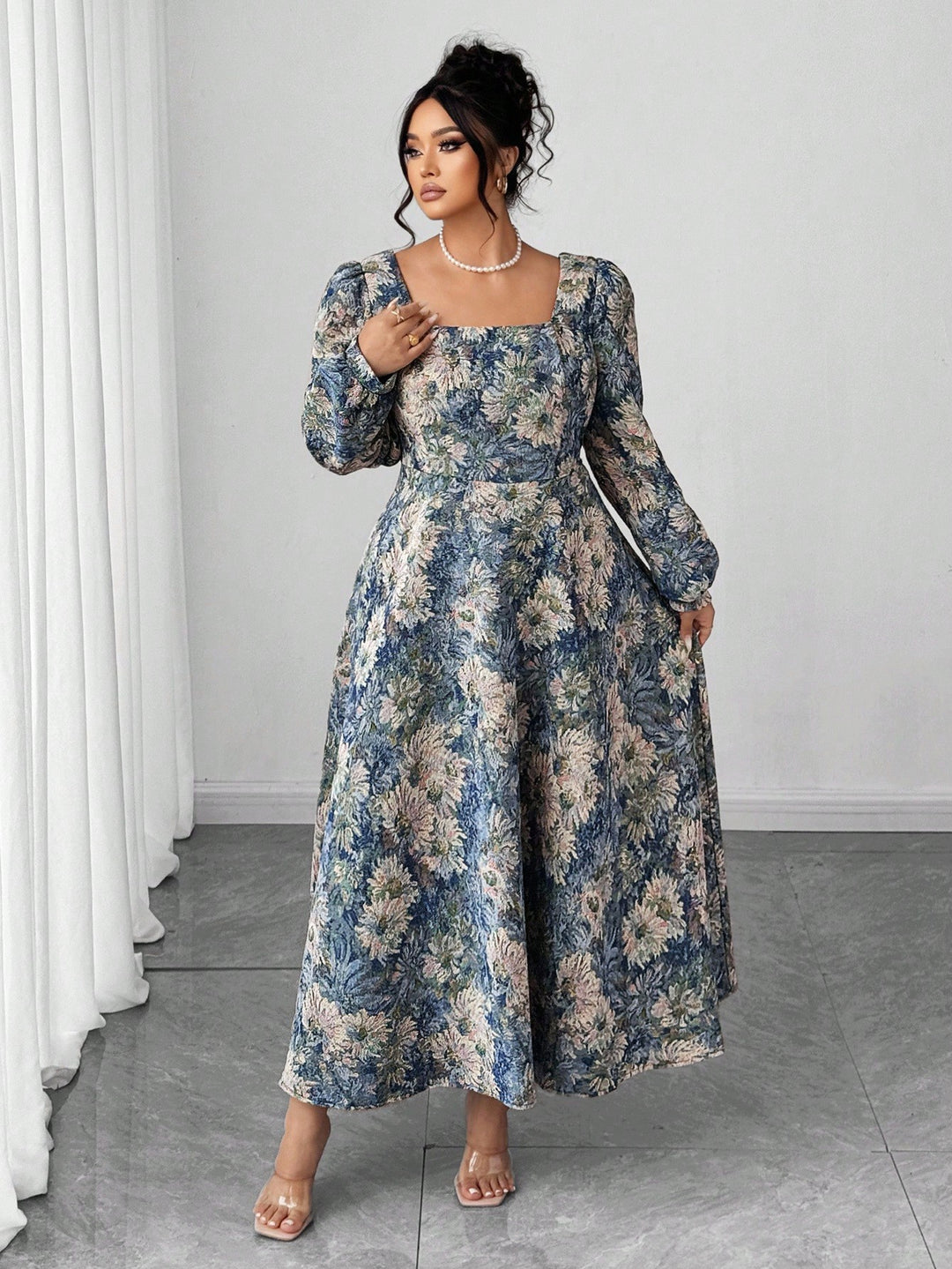 Rochie midi SHEIN, albastru