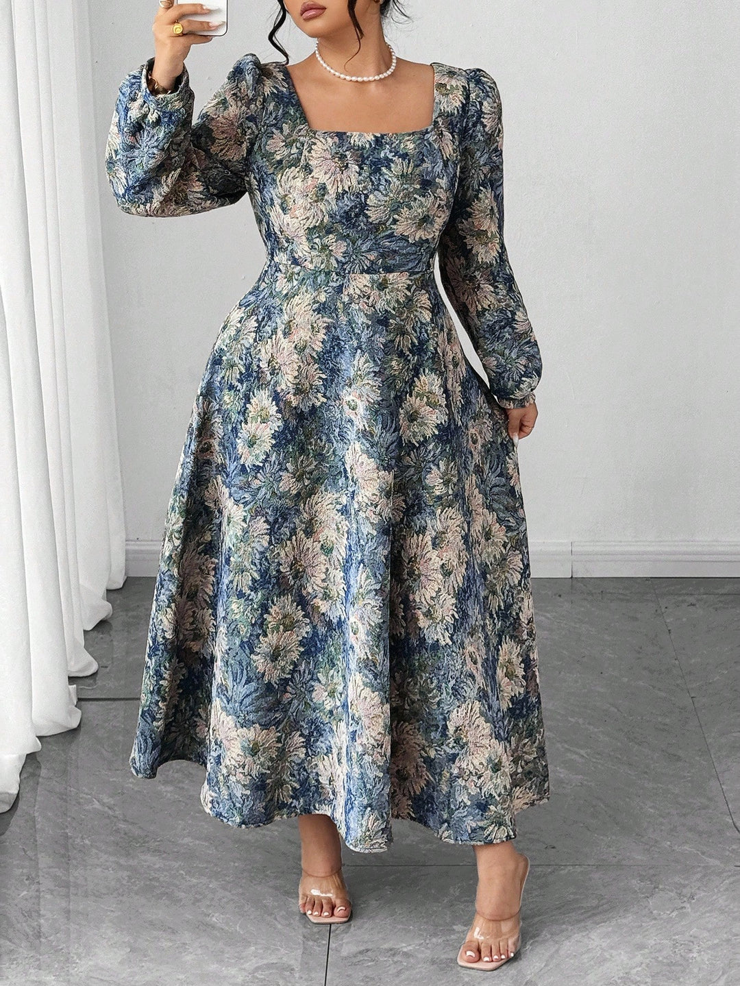 Rochie midi SHEIN, albastru