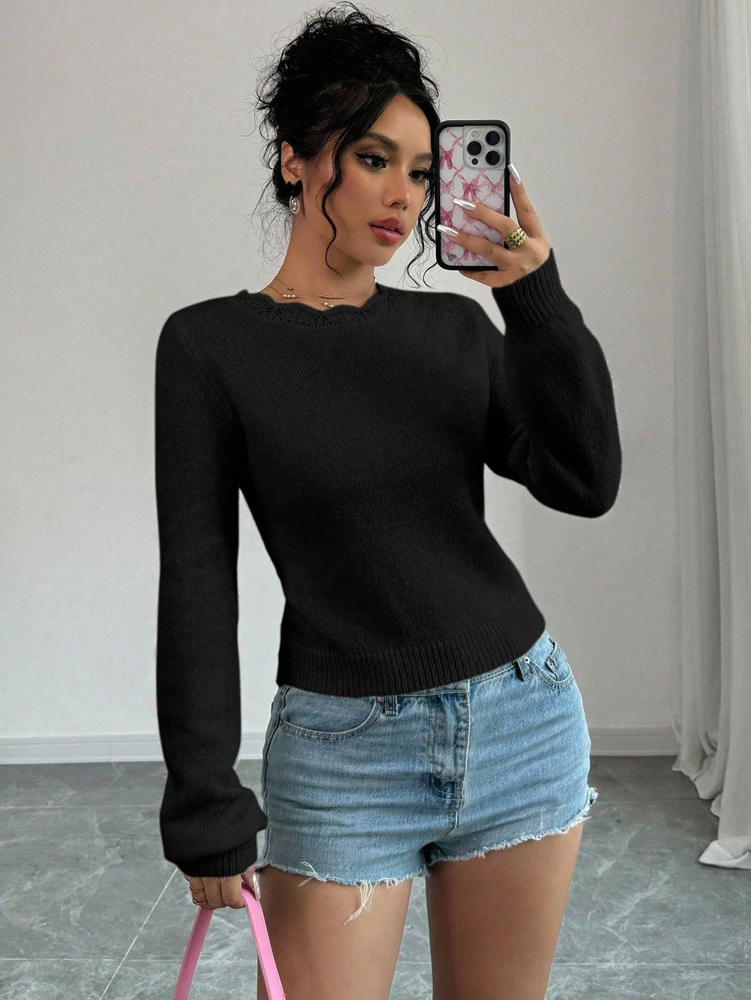 SHEIN pulóver, fekete