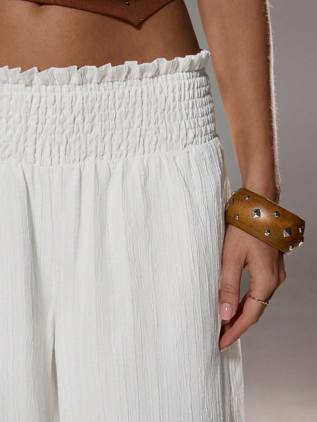 Pantaloni SHEIN, alb