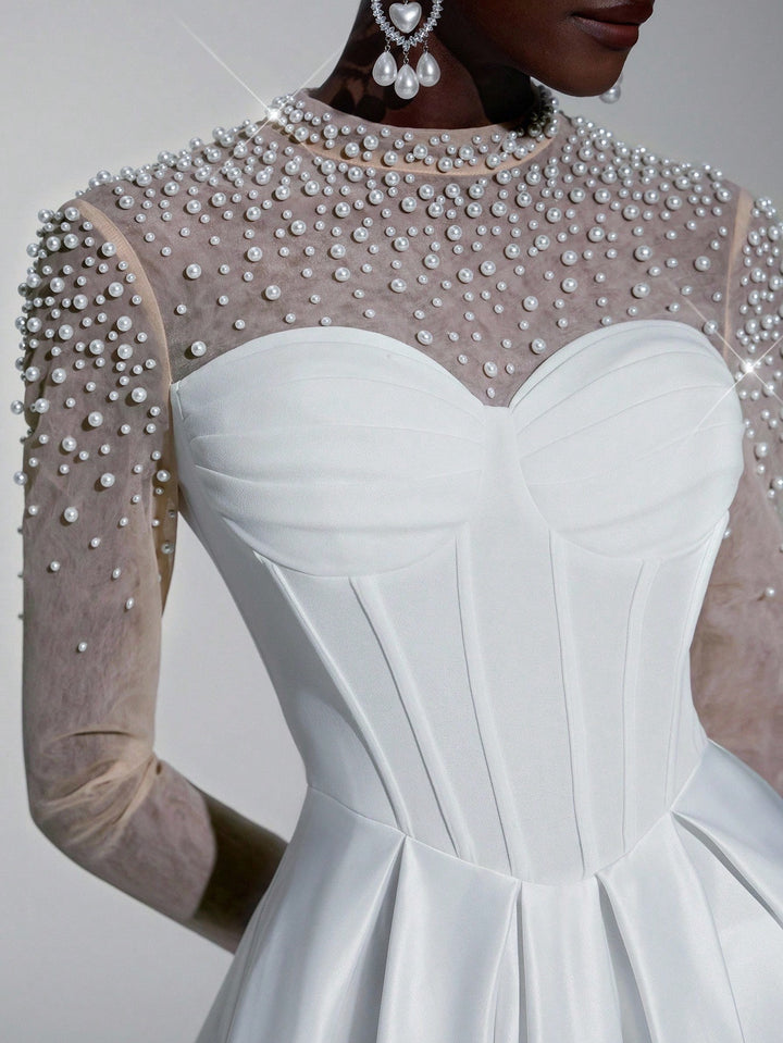 Rochie de ocazie SHEIN, alb
