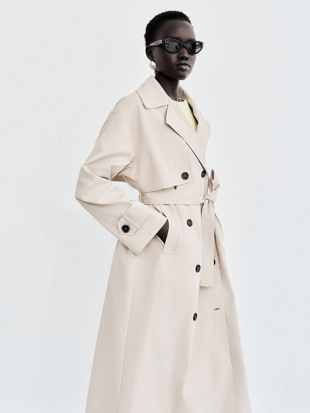 Trench SHEIN, kaki
