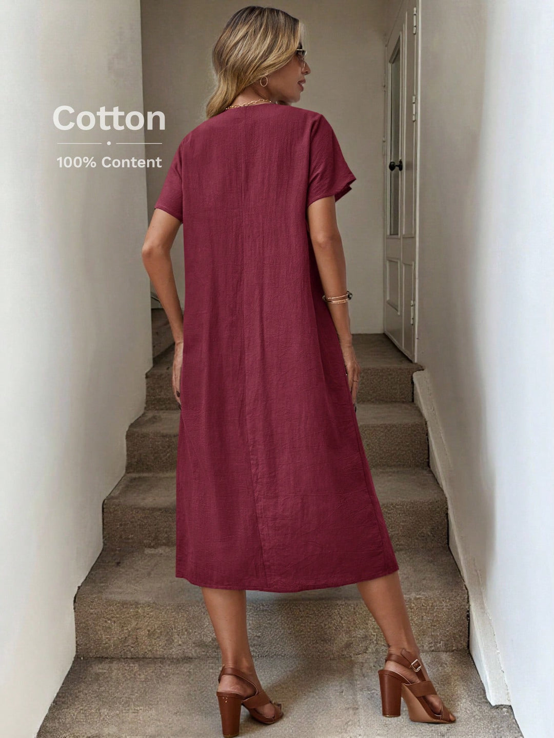 Rochie maxi SHEIN, vișiniu
