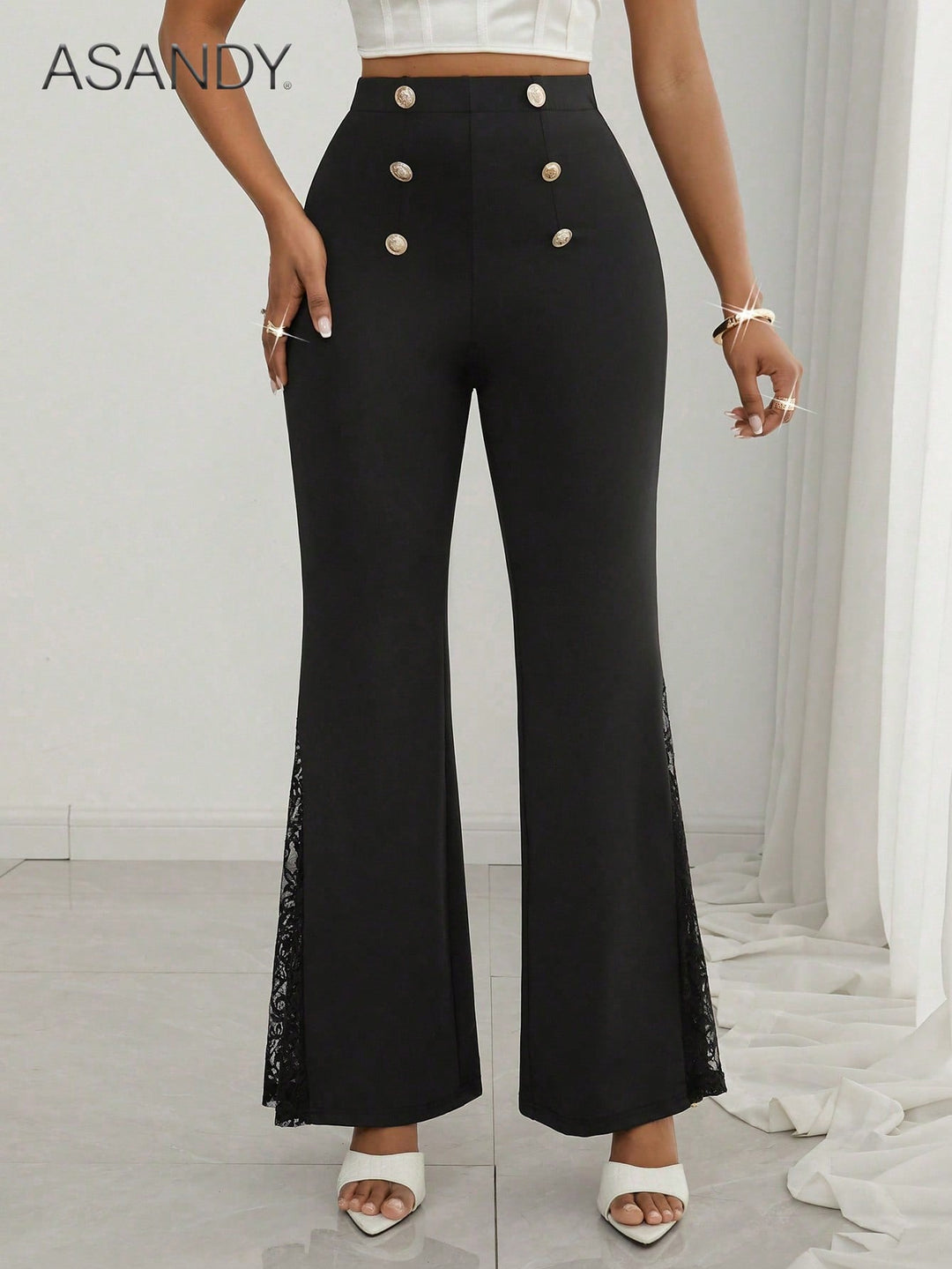 Pantaloni SHEIN, negru