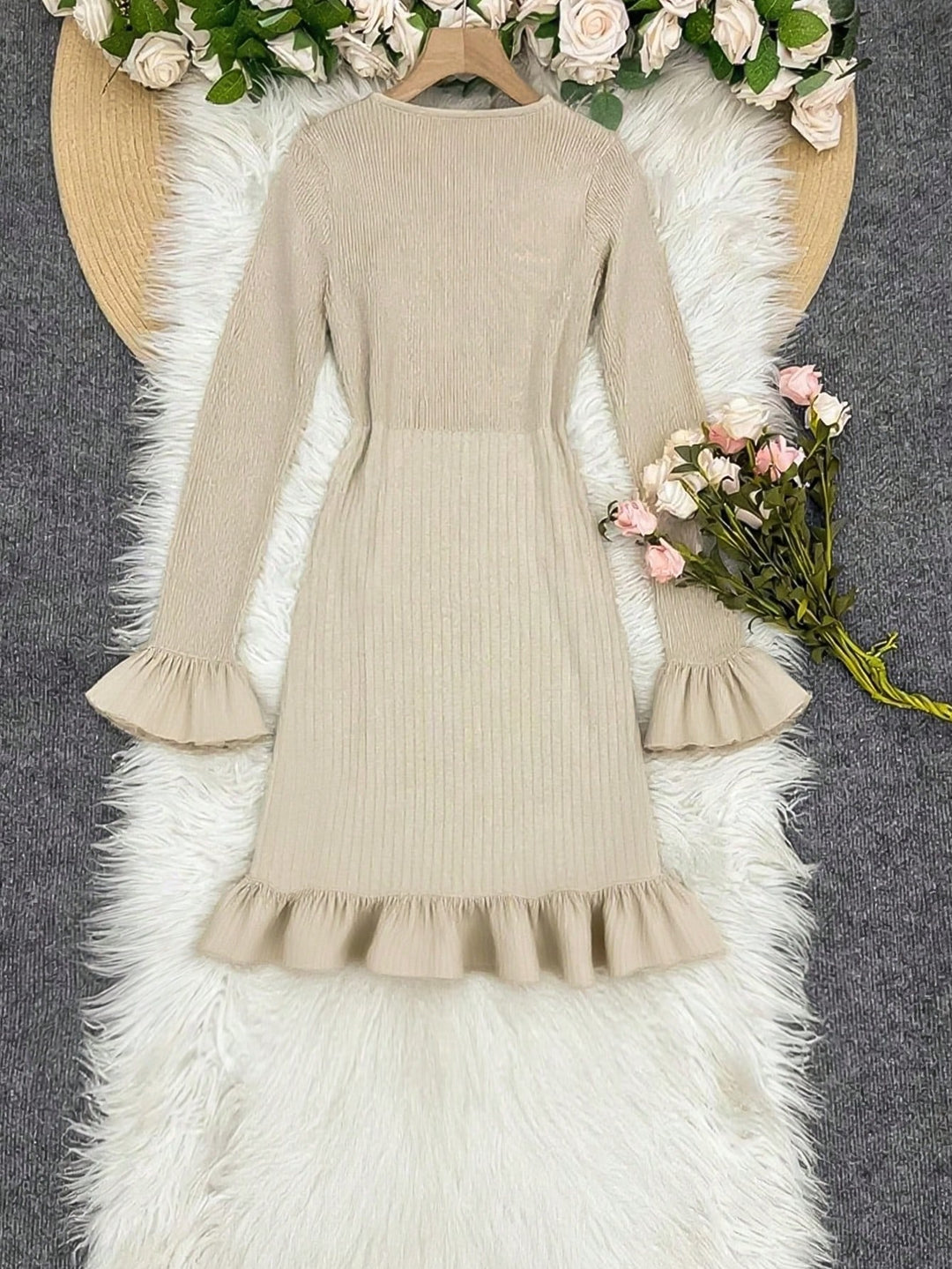 SHEIN mini ruha, ekrü