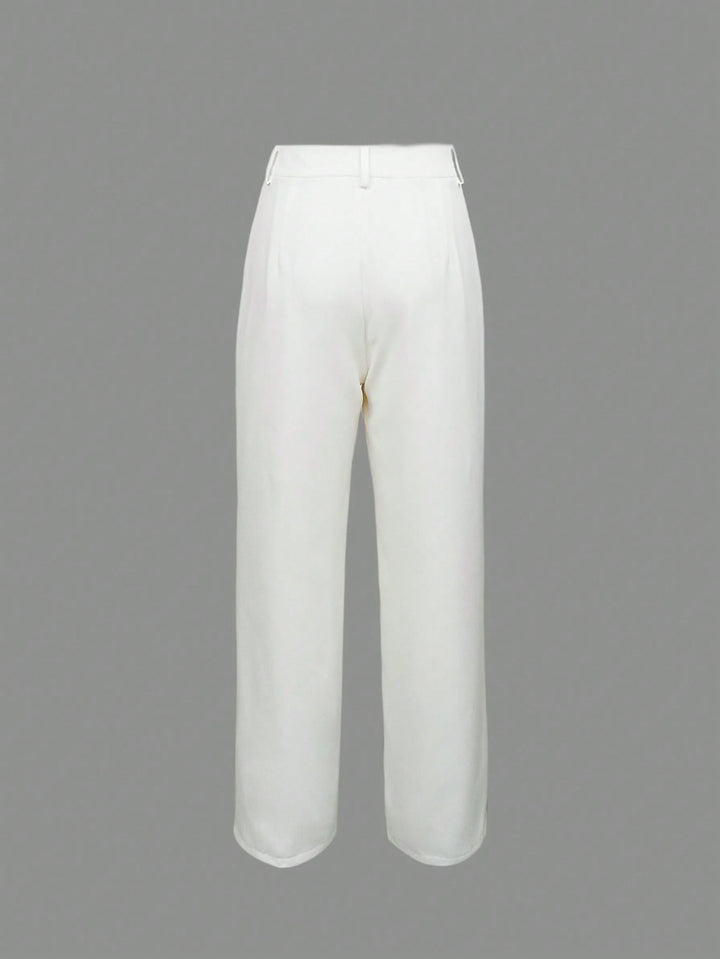 Pantaloni SHEIN, alb