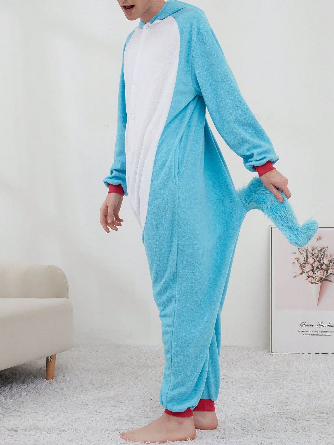 Salopetă de pijama SHEIN, albastru