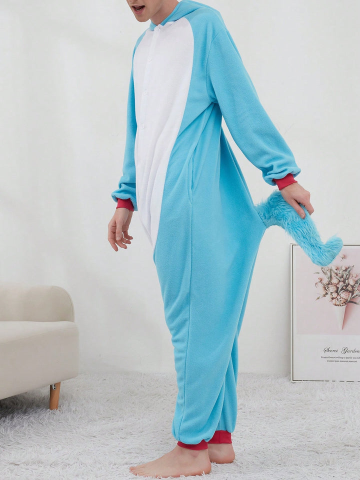 Salopetă de pijama SHEIN, albastru