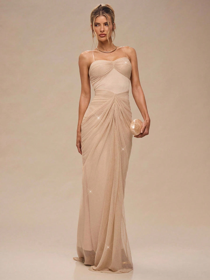 Rochie maxi SHEIN, bej