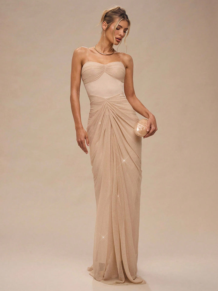Rochie maxi SHEIN, bej