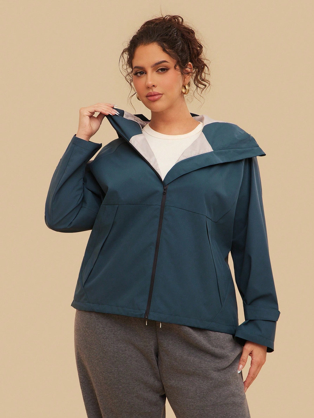 Palton SHEIN, verde