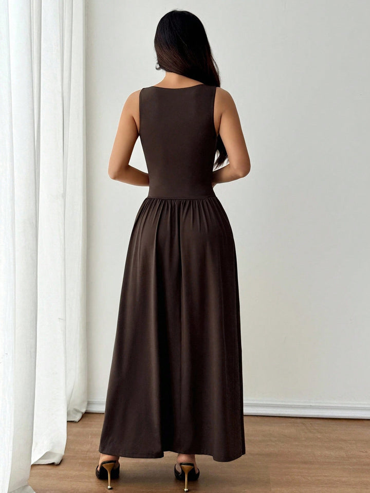 Rochie maxi SHEIN, maro