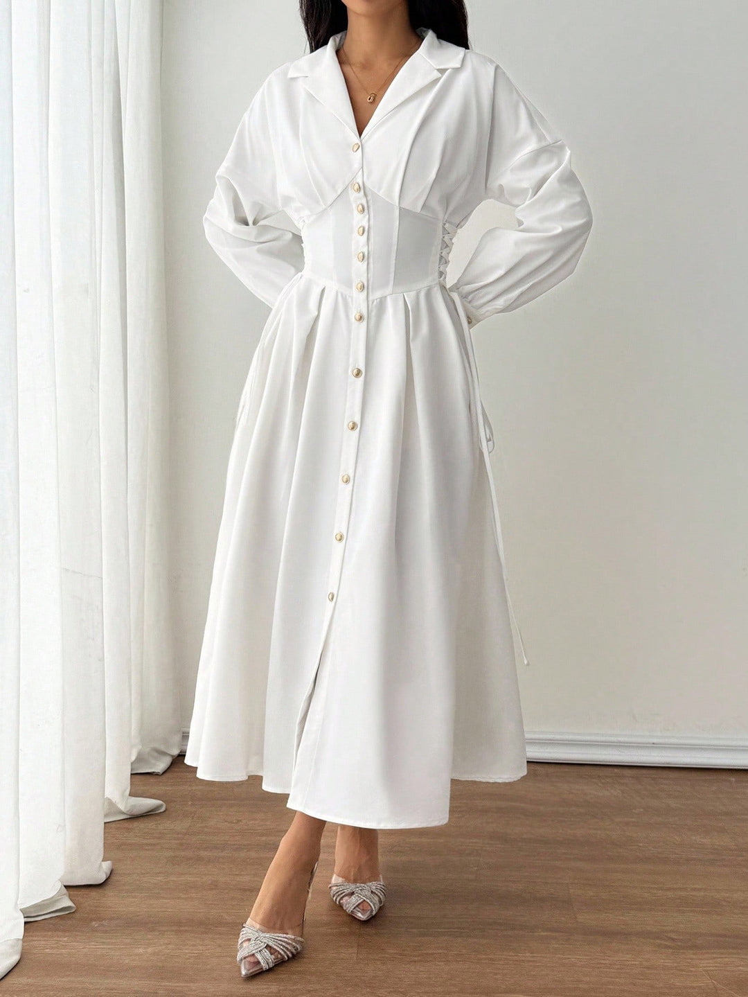 Rochie maxi SHEIN, alb