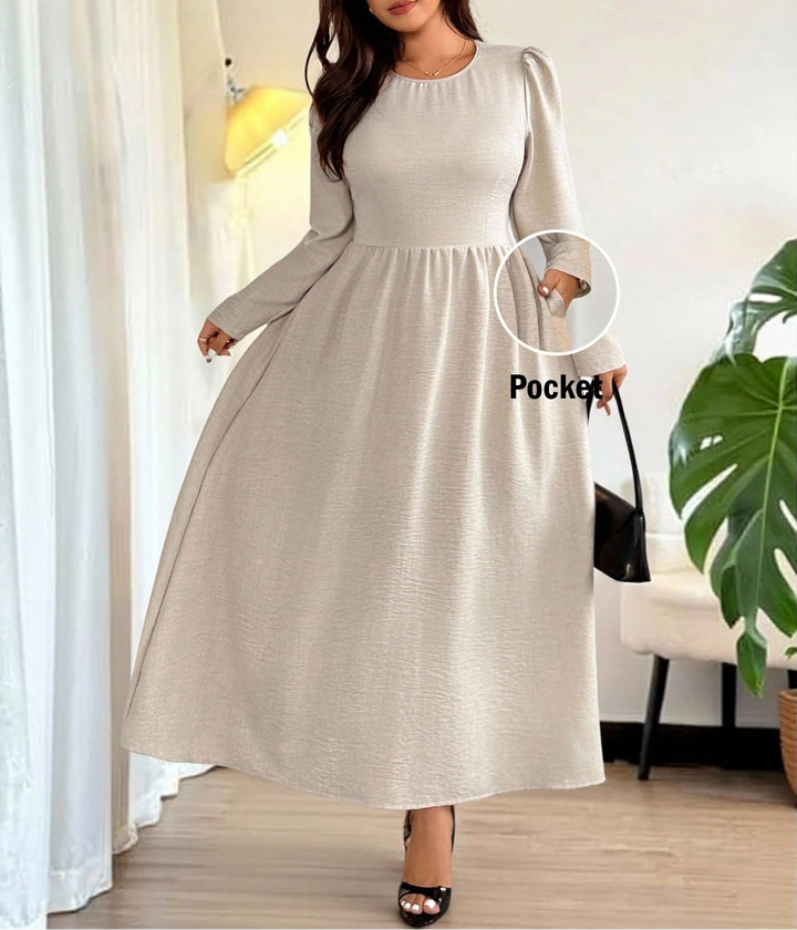 SHEIN maxi ruha, bézs