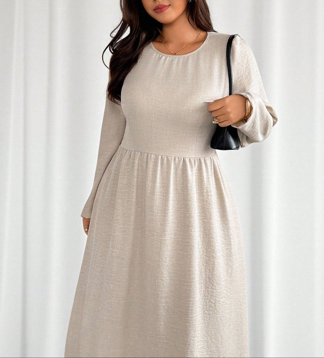 SHEIN maxi ruha, bézs
