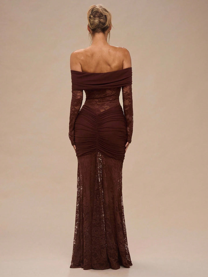Rochie maxi SHEIN, maro