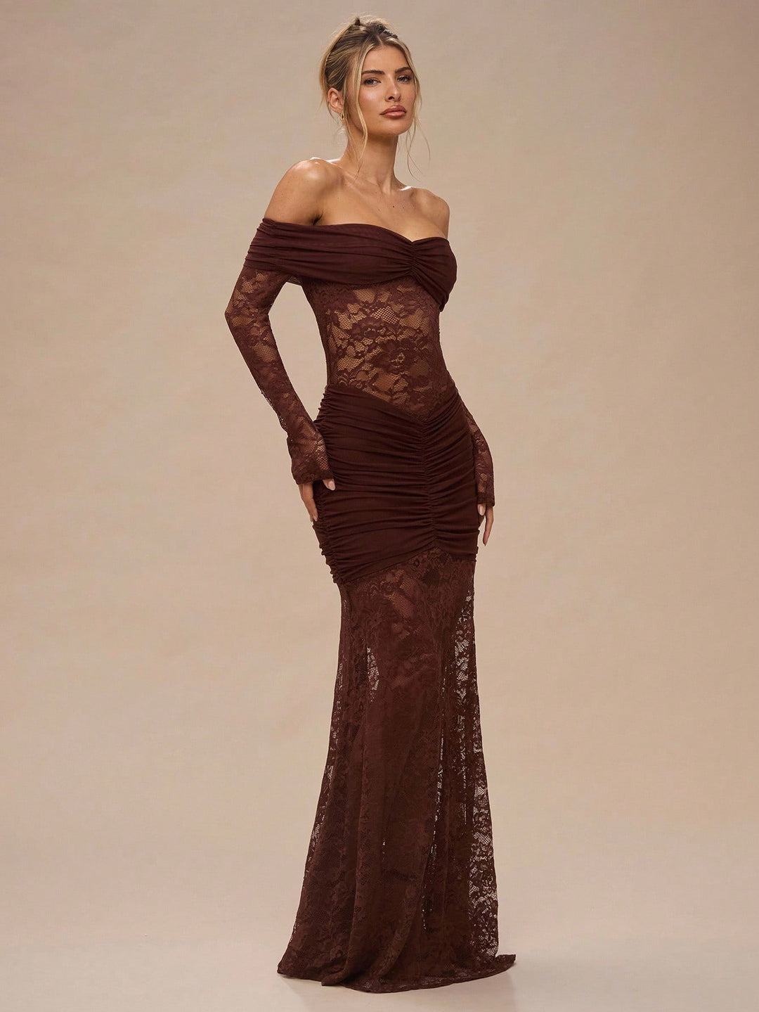 Rochie maxi SHEIN, maro