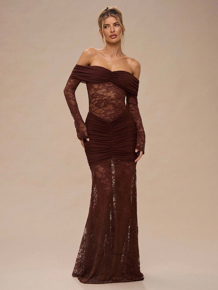 Rochie maxi SHEIN, maro