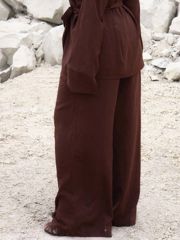 Pantaloni SHEIN, maro