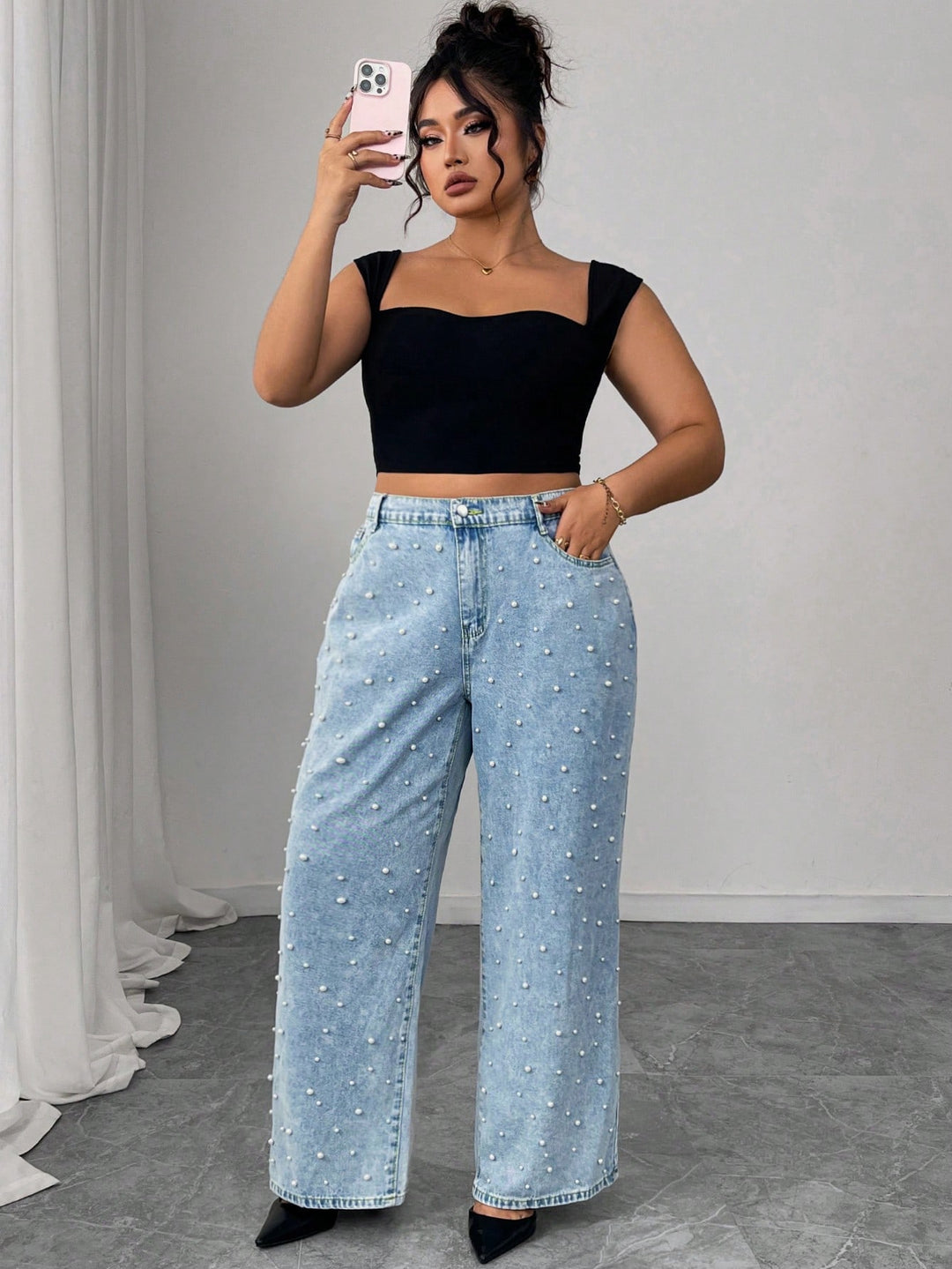 Jeans SHEIN, albastru
