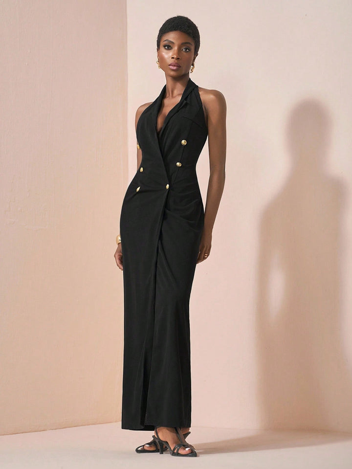 SHEIN maxi ruha, fekete