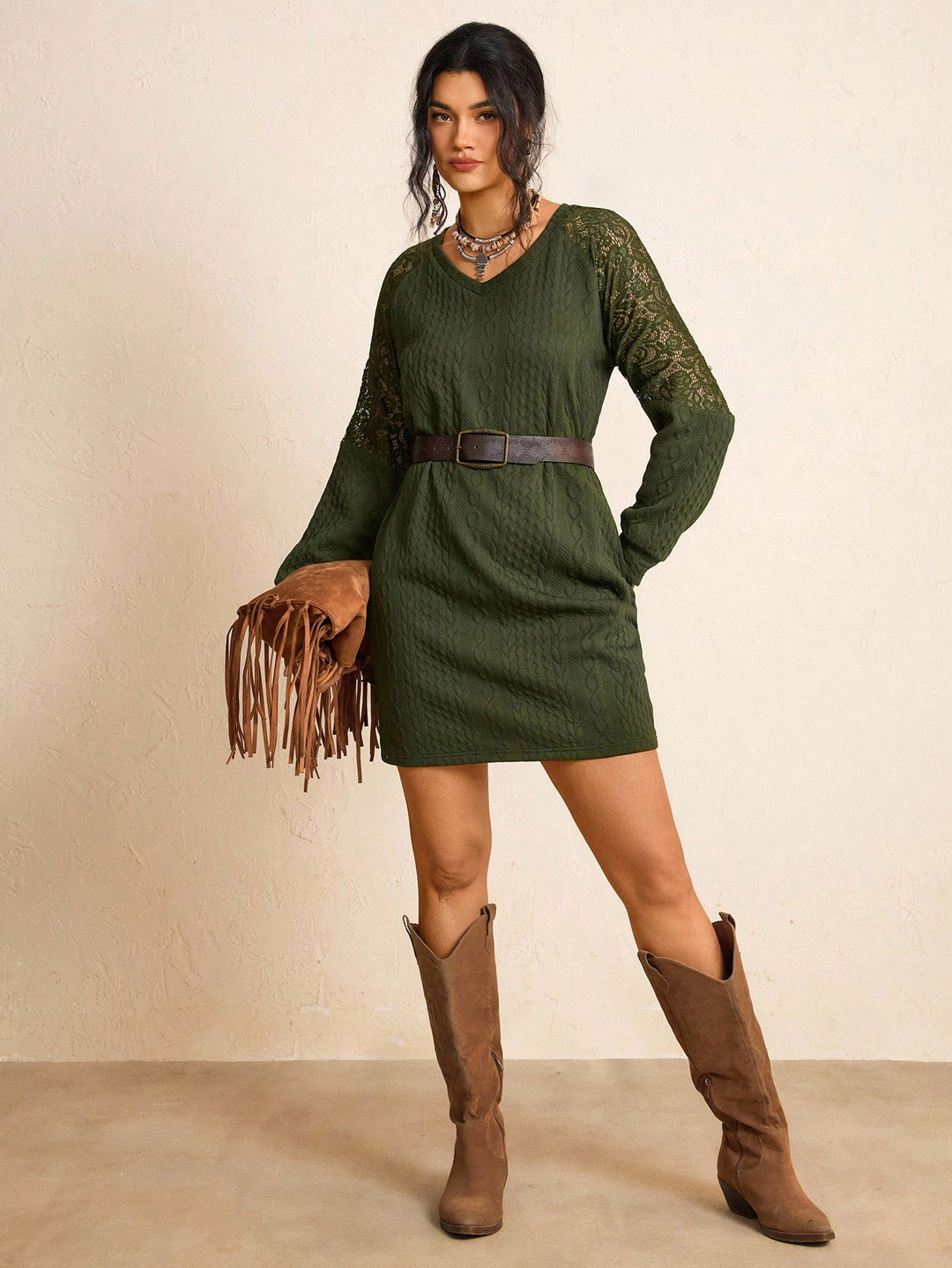 Rochie SHEIN, kaki