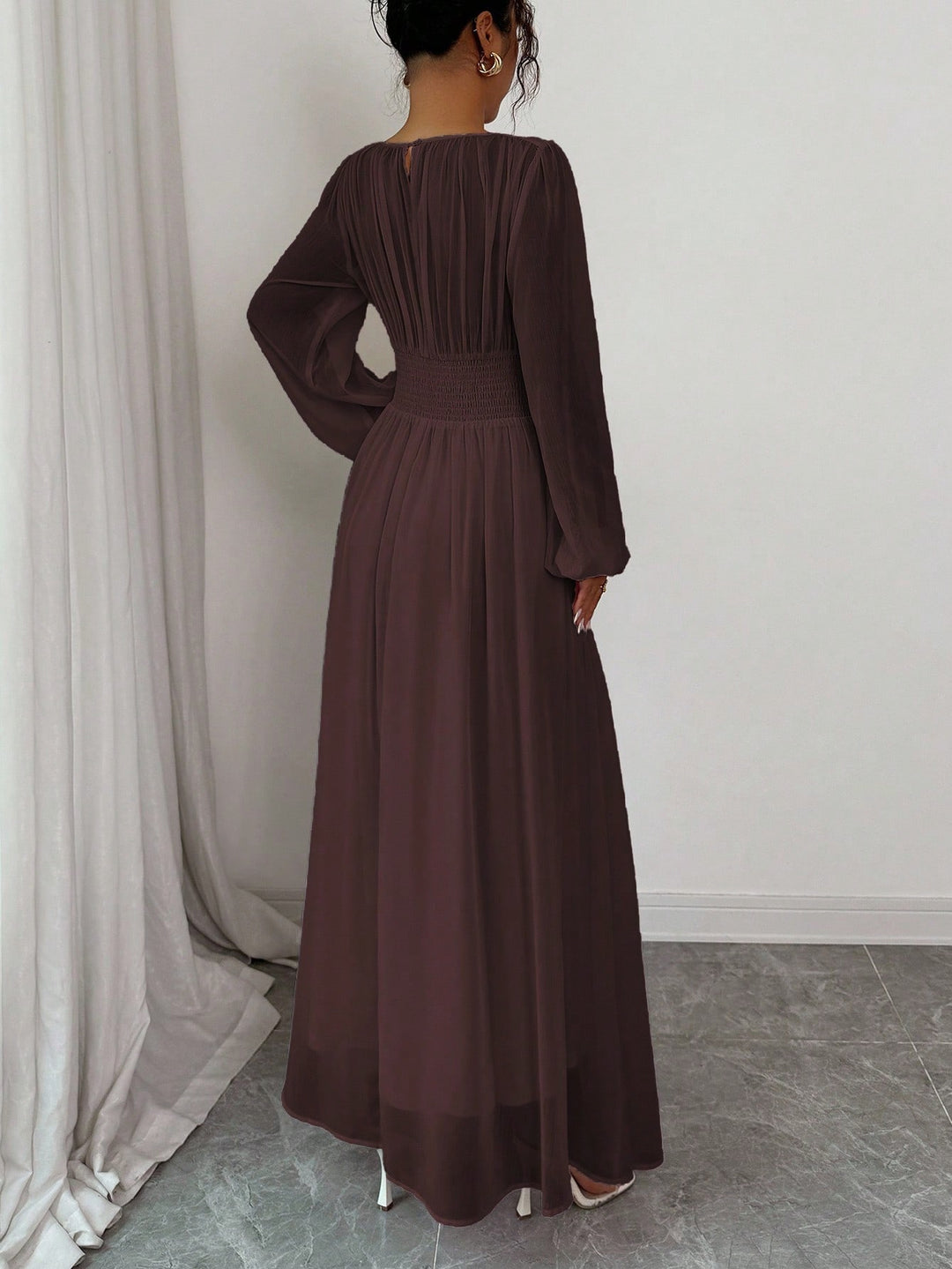 Rochie maxi SHEIN, maro