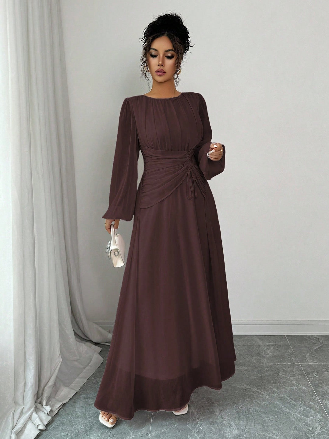 Rochie maxi SHEIN, maro