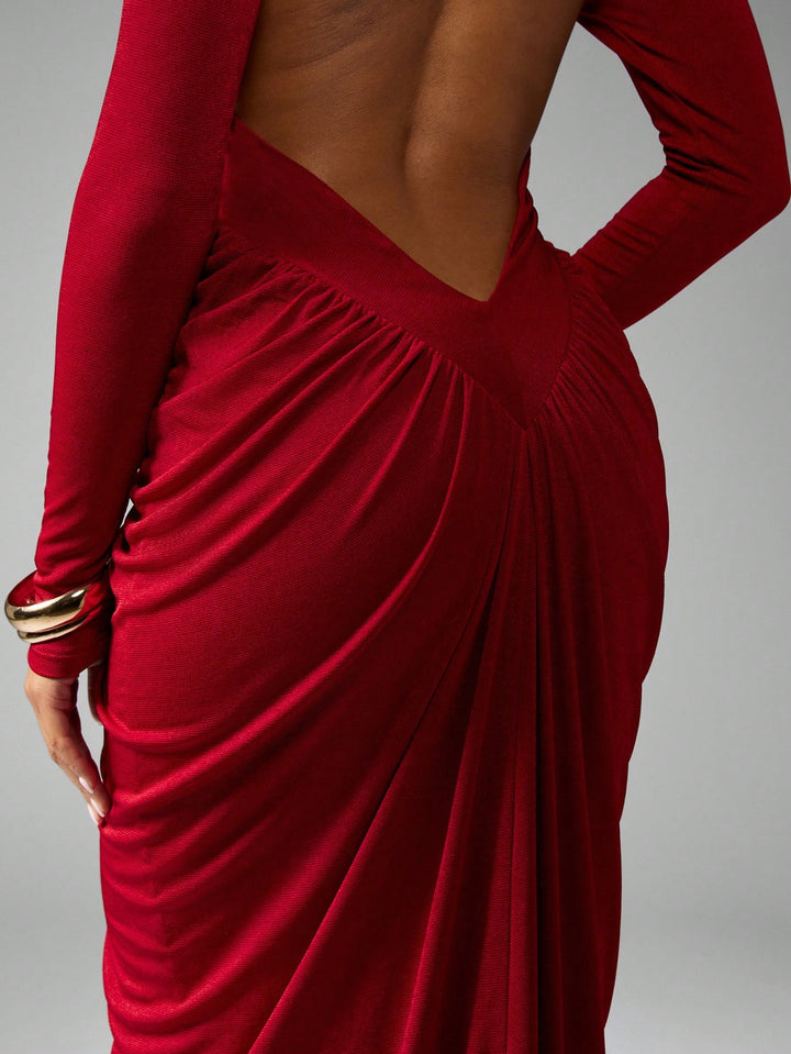 Rochie maxi SHEIN, vișiniu
