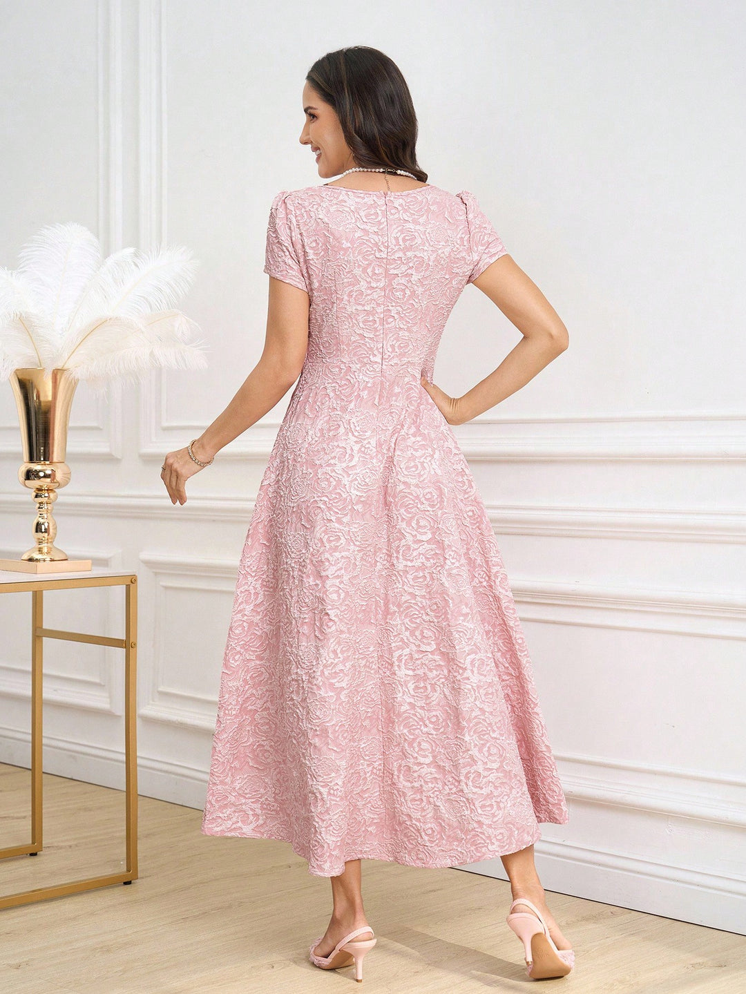SHEIN maxi ruha, rózsaszín