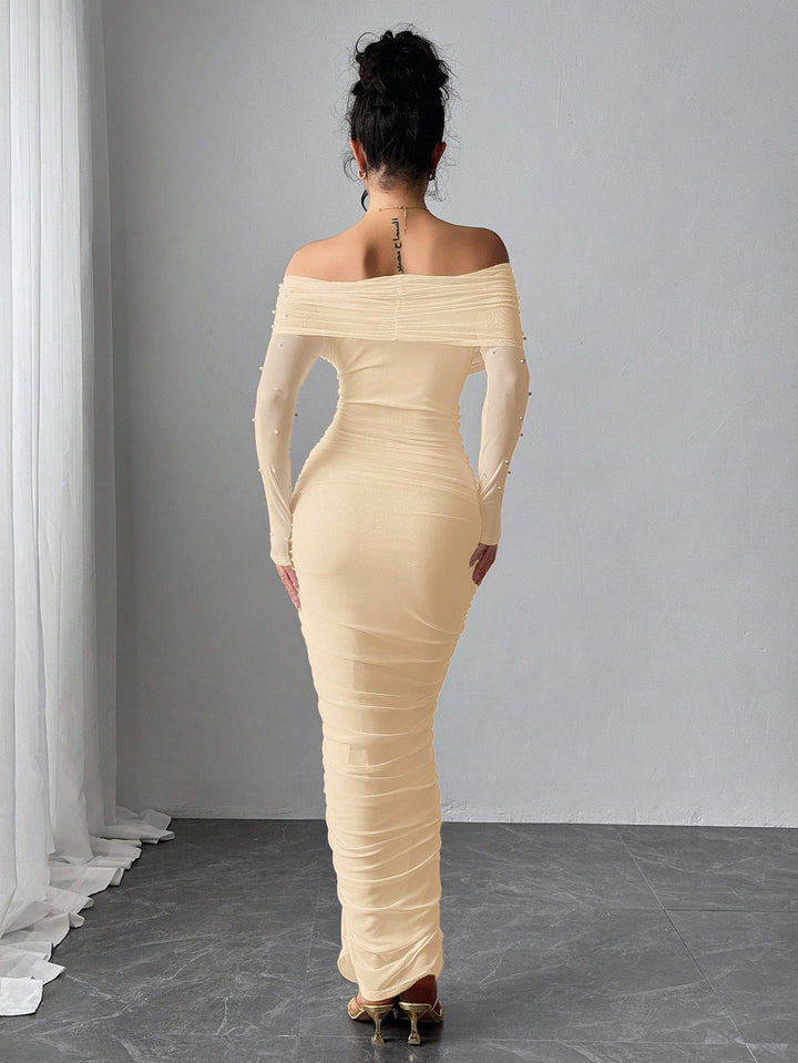 Rochie maxi SHEIN, bej