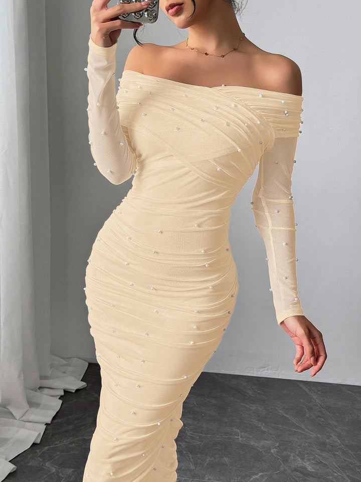 Rochie maxi SHEIN, bej