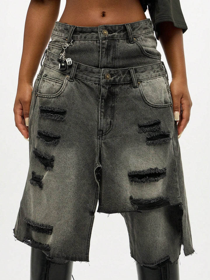 Pantaloni scurți SHEIN, negru