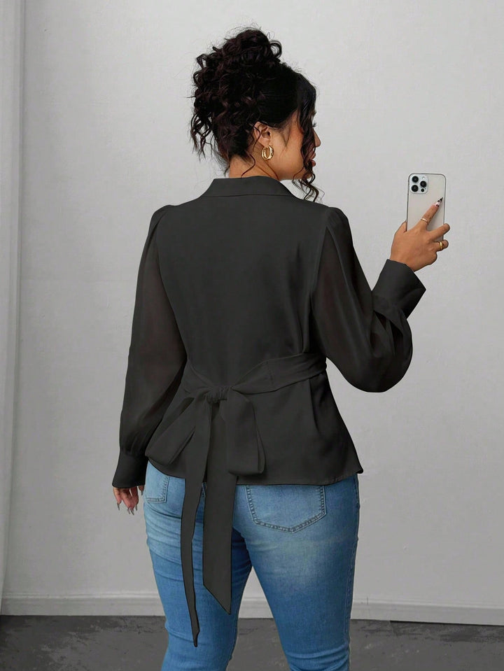 SHEIN blúz, fekete