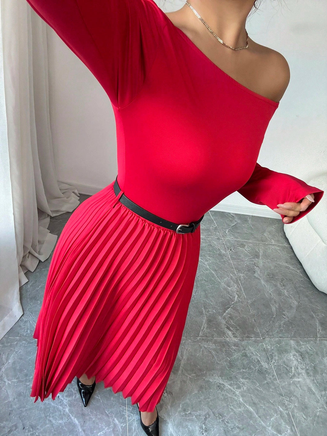 Rochie maxi Shein, roșu